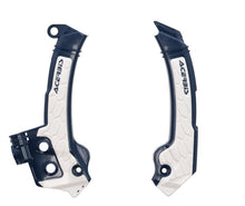 Carregar imagem no visualizador da galeria, Acerbis 23+ Husqvarna FC/FX/ TC/ TXi/ FE/ TE Frame Guards- X-Grip - Blue/White