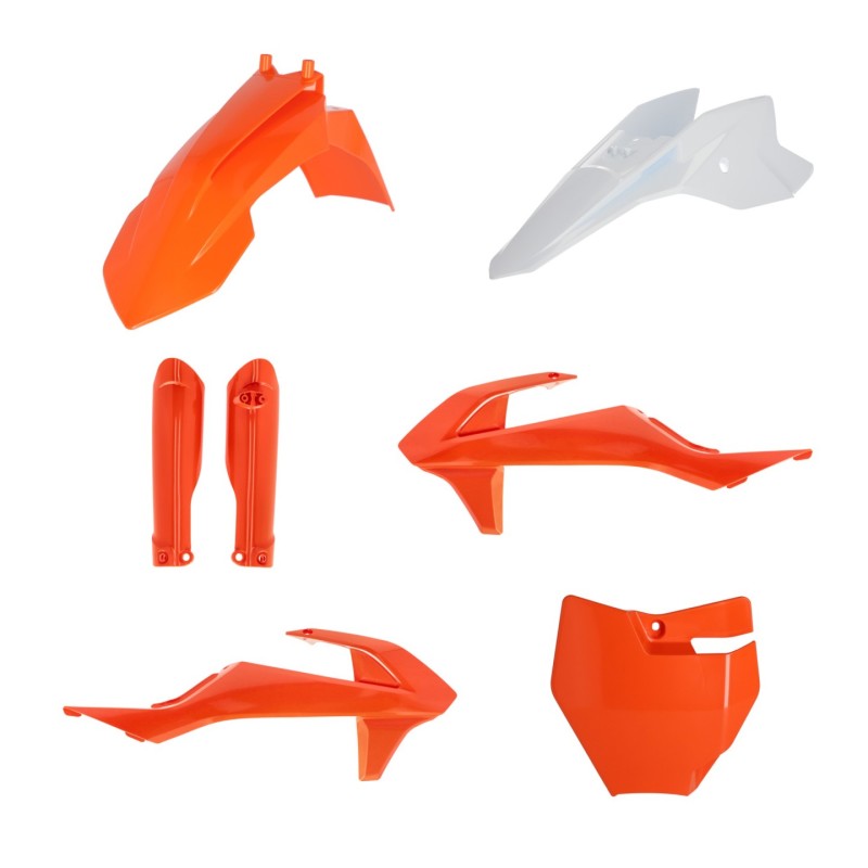 Acerbis 21-23 GasGas MC50/ MC-E5/ 16-23 KTM SX50/SX-E5/ SX-E3 Full Plastic Kit - Orange/White