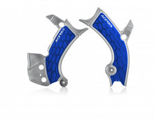 Carregar imagem no visualizador da galeria, Acerbis 16-19 Yamaha YZ250F/YZ450F/YZ250FX/YZ450FX/WR250F/450F Frame Guards- X-Grip - Silver/Blue