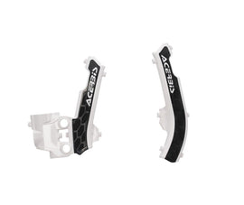 Acerbis 17+ KTM SX50/ SX-E 3/SX-E 5/ Husq EE 5/TC50/ GasGas Frame Guards- X-Grip - White/Black