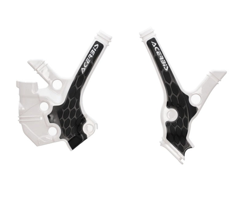 Acerbis 22+ Yamaha YZ85 Frame Guards- X-Grip - White/Black