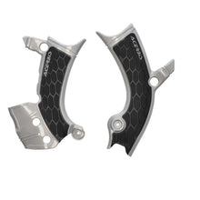 Load image into Gallery viewer, Acerbis 23+ Yamaha YZ450F Frame Guards- X-Grip - Silver/Black