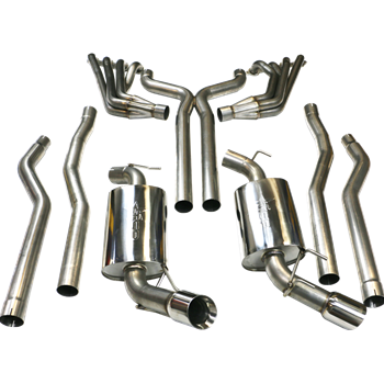 TSP Chevrolet Camaro SS Long Tube Exhaust System, 1-7/8" Stainless Steel Headers, Off-Road X-Pipe, Exhaust Manifold Gaskets w/O2 ext