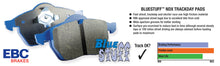 Carregar imagem no visualizador da galeria, EBC 00-04 BMW M5 5.0 (E39) Bluestuff Front Brake Pads