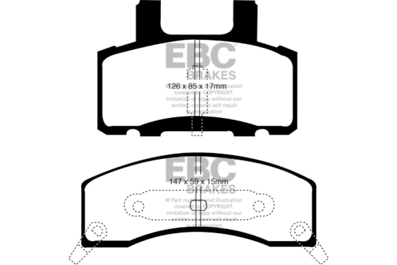 EBC 90-93 Chevrolet C20 8600 LB Redstuff Front Brake Pads