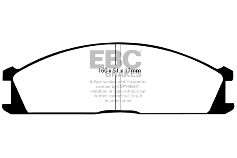EBC 98-04 Nissan Frontier 2.4 2WD Greenstuff Front Brake Pads