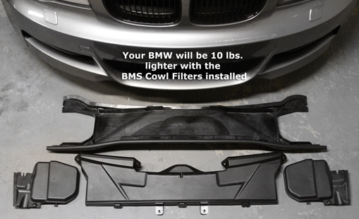 BMS Cowl Filters for BMW E9x E8x & X1 (N54,N55,S68,N52)