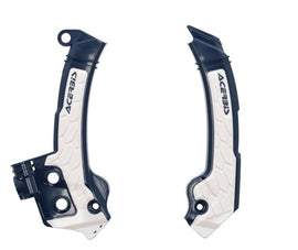 Acerbis 23+ Husqvarna FC/FX/ TC/ TXi/ FE/ TE Frame Guards- X-Grip - Blue/White