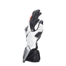 Carregar imagem no visualizador da galeria, Dainese Carbon 4 Long Lady Leather Gloves - Black/White/Red - Large