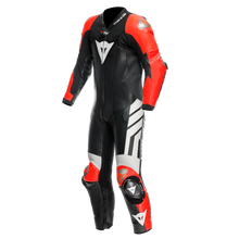 Carregar imagem no visualizador da galeria, Dainese Mugello 3 Perforated D- Air 1 Pc Leather Suit Black/Fluorescent Red/White Size - 44