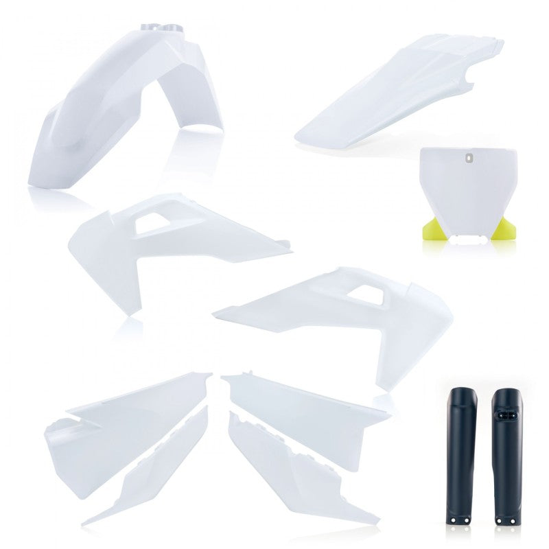 Acerbis 19-22 Husqvarna125-450 TC/ FX/ FC/ TX/ TX-i Full Plastic Kit - White Original 22