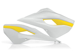Acerbis 14-16 Husqvarna FC250-450/ TC125/ TC250/ TE125-300/ FE250-501 Radiator Shroud - Wht/Yellow