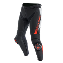 Carregar imagem no visualizador da galeria, Dainese Super Speed Perforated Leather Pants Black/White/Red-Fluorescent Size - 52