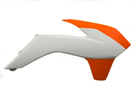 Acerbis 13-16 KTM SX125/150/ SX250/XC/ SX-F/XC-F/ EXC/XC-W/XCF-W Radiator Shroud - 16 Orange/White