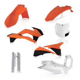 Acerbis 13-14 KTM SX/SX-F/XC/XC-F 125-450 Full Plastic Kit - Orange/White/Black
