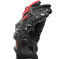Load image into Gallery viewer, Dainese Druid 4 Leather Gloves Black/Lava-Red/White - Small