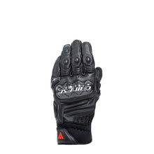 Carregar imagem no visualizador da galeria, Dainese Carbon 4 Short Leather Gloves Black/Fluorescent Red - 2XL