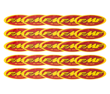 Load image into Gallery viewer, FMF Racing 5In Oval Sticker (Yel/Red) (25 Pack)