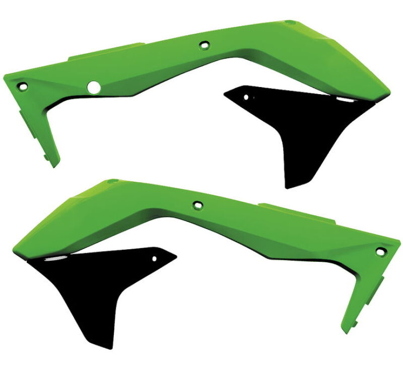 Acerbis 16-18 Kawasaki KX450F Radiator Shroud - Green/Black
