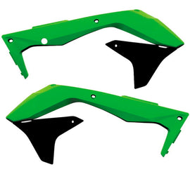 Acerbis 16-18 Kawasaki KX450F Radiator Shroud - Green/Black