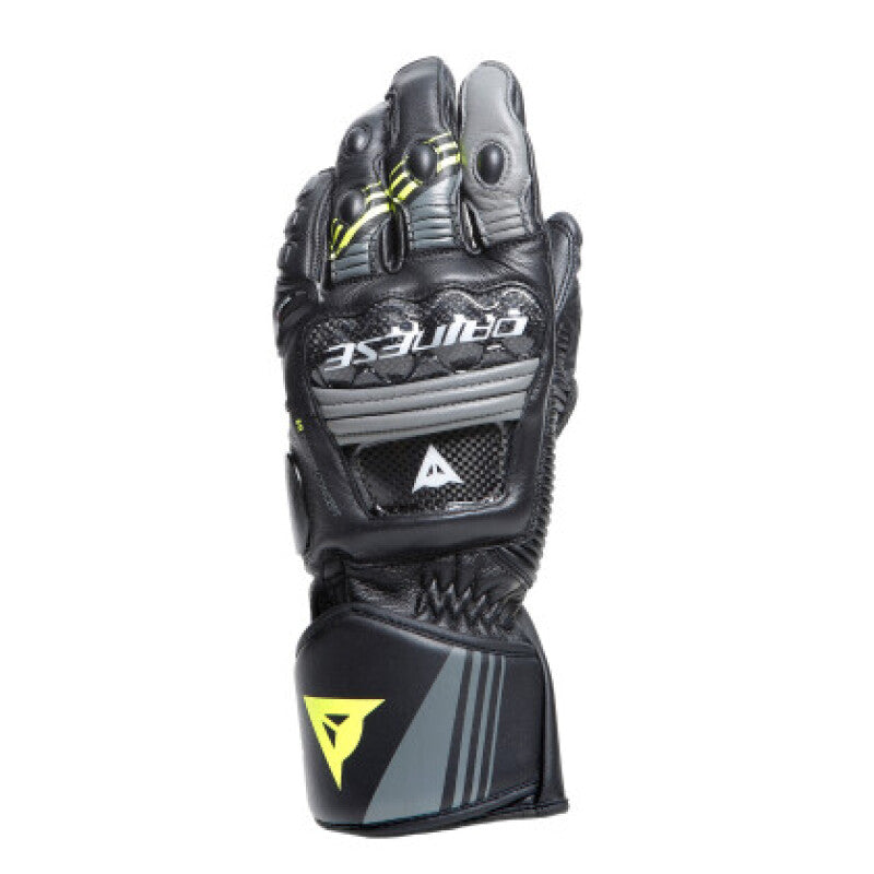 Dainese Druid 4 Leather Gloves Charcoal Gray/Fluorescent Yellow - XS
