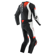 Carregar imagem no visualizador da galeria, Dainese Laguna Seca 6 1PC Leather Suit Perforated Black/White/Red Fluorescent Size - 56