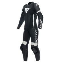 Carregar imagem no visualizador da galeria, Dainese Grobnik Lady Leather 1PC Perforated Suit Black/Black/White Size - 48