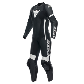 Dainese Grobnik Lady Leather 1PC Perforated Suit Black/Black/White Size - 40