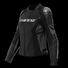 Carregar imagem no visualizador da galeria, Dainese Racing 4 Lady Leather Jacket Perforated Black/Black Size - 54