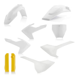 Acerbis 16-18 Husqvarna TC125/ FC250-450/ TC250/ TX300/FX350/450 Full Plastic Kit - 18 White/Yellow
