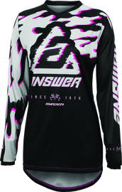 Answer 23.5 Syncron Meltdown Jersey Black/Magenta/Grey Womens - XL