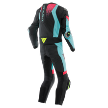 Carregar imagem no visualizador da galeria, Dainese Laguna Seca 6 1PC Leather Suit Perforated Black/Water/Fuxia Size - 56