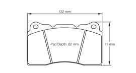 Pagid Chevrolet Camaro/SS, Corvette C6 & C7 RST3 Compound Brake Pads - Pair