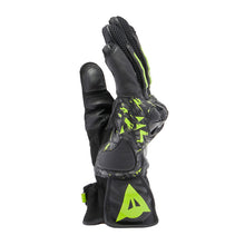 Carregar imagem no visualizador da galeria, Dainese Mig 3 Unisex Leather Gloves Black/Anthracite/Yellow Fluorescent - XS