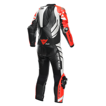 Carregar imagem no visualizador da galeria, Dainese Mugello 3 Perforated D- Air 1 Pc Leather Suit Black/Fluorescent Red/White Size - 44