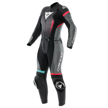 Carregar imagem no visualizador da galeria, Dainese Vigorosa 2PC Leather Suit Black/Anthracite/White Size - 42