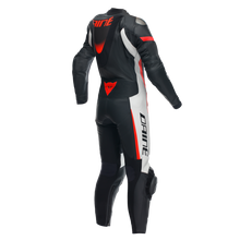 Carregar imagem no visualizador da galeria, Dainese Grobnik Lady Leather 1PC Perforated Suit Black/White/Fluorescent Red Size - 44