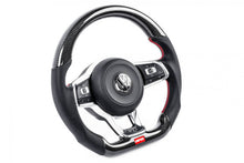 Load image into Gallery viewer, APR Steering Wheel - Carbon Fiber &amp; Perforated Leather - MK7 GTI/GLI Red (For Use Without Paddles)