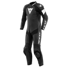 Carregar imagem no visualizador da galeria, Dainese Tosa 1PC Leather Suit Perforated Black/Black/White Size - 58