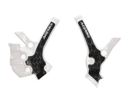 Acerbis 22+ Yamaha YZ85 Frame Guards- X-Grip - White/Black