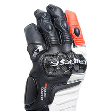 Carregar imagem no visualizador da galeria, Dainese Carbon 4 Long Lady Leather Gloves - Black/White/Red - Small
