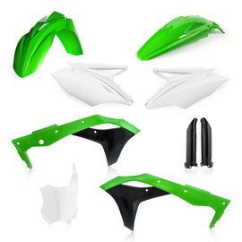 Acerbis 2017 Kawasaki KX250F Full Plastic Kit - Green/White Original 17
