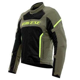 Dainese Air Frame 3 Tex Jacket Army Green/Black/Fluorescent Yellow Size - 62