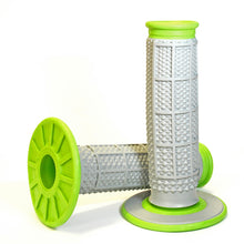 Carregar imagem no visualizador da galeria, Renthal MX Dual Compound Grips Tapered 1/2 Waffle - Grey/ Green