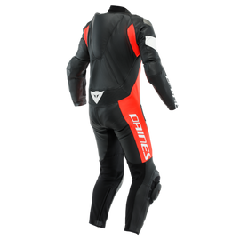 Dainese Tosa 1PC Leather Suit Perforated Black/Fluorescent Red/White Size - 60