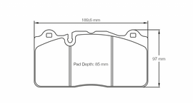 Pagid Brake Pad Set, Brembo 6 pot OE. Camaro Z28, Corvette, C7 Z06 Front Brakes