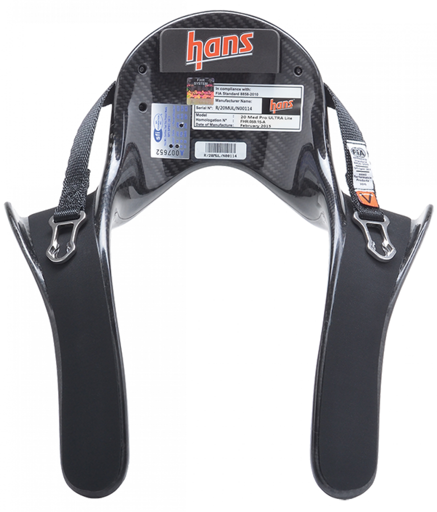 HANS Device Pro Ultra Lite Head & Neck Restraint Post Anchors Large 20 Degrees
