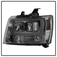Carregar imagem no visualizador da galeria, Spyder 07-14 Chevy Suburban/1500/2500/Tahoe V2 Projector Headlights Smoke PRO-YD-CSUB07V2-DRL-SM