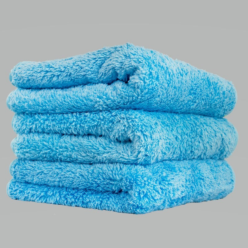 Chemical Guys Shaggy Fur-Ball Microfiber Towel - 16in x 16in - Blue - 3 Pack (P16)