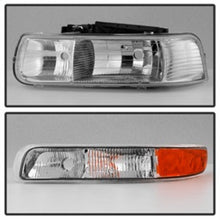 Carregar imagem no visualizador da galeria, xTune Chevy Silverado 1500 99-02 OEM Style Headlights w/ Bumper Lights - Chrome HD-JH-CSIL99-OE-SET